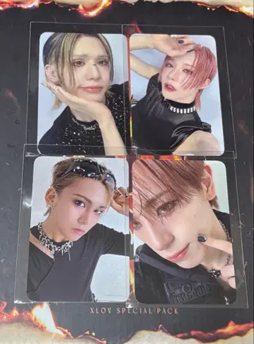 XLOV EVERLINE 트레이딩 카드 4장 세트