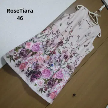 46 꽃무늬 로즈 티아라 원피스 핑크 붐 플라워