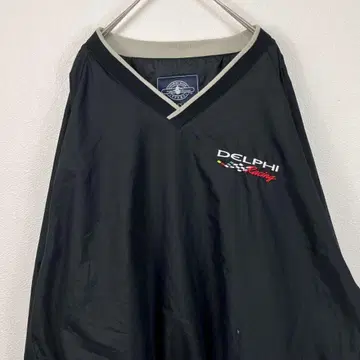 USA 구제 의류 delphi 레이싱 나일론 풀오버 블랙 기업계