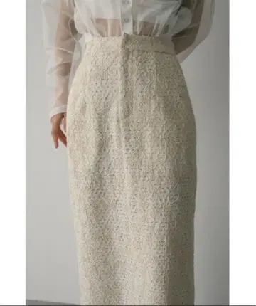 자수 레이스 스커트 STYLEMIXER