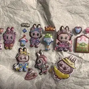 토끼 캐릭터 아크릴 스탠드 세트