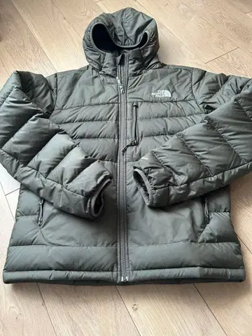 THE NORTH FACE 다운 자켓 후드 부착 남성용 S 카키