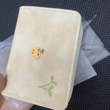 과일 모티브 코인 케이스 크림색