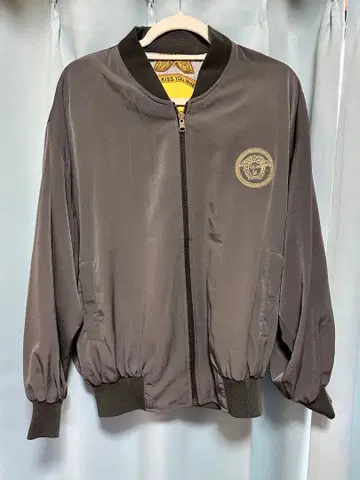 베르사체 나일론 자켓 리버서블 블루진