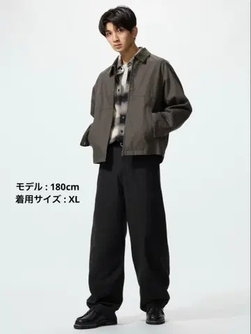 유니클로 저지 배럴 레그 팬츠/긴 길이 XL