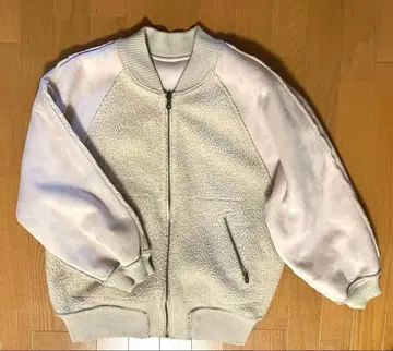 리버서블 보아 블루종 집업 아우터 아이보리 계열 [ F ]