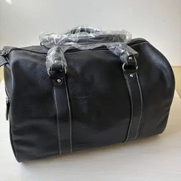 블랙 인조 가죽 보스턴 백 가방 여행 출장