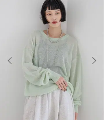 LOWRYSFARM 시어 모헤어 라이크 풀오버 LS 그린