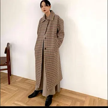 완판템! 클라네 믹스 체크 스텐카라 코트