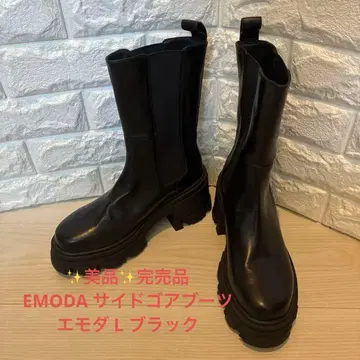 새상품급 완판템 EMODA 사이드 고어 부츠 에모다 L 블랙