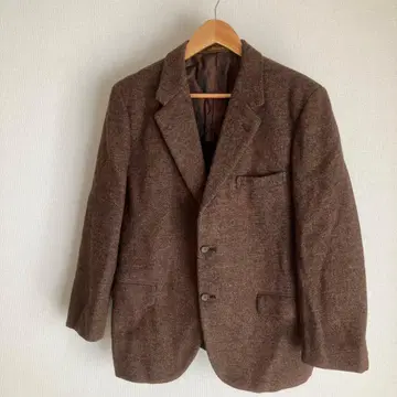 탄력 트위드 울 100% 테일러드 자켓 온워드 쇼와 레트로