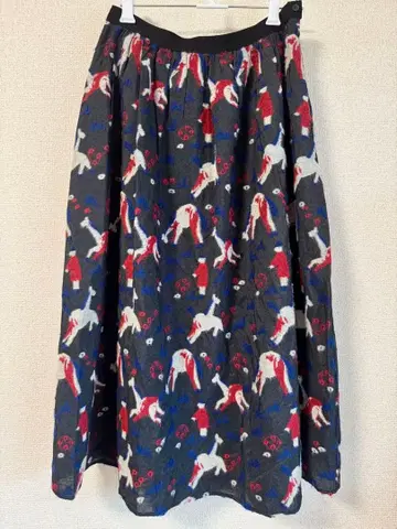 뷔르데사봉 수호와 말 자카드 스커트 bulle de savon