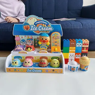 호빵맨 아이스크림 샵과 블록 세트