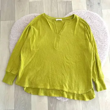 FREAK'S STORE 컬러 리브 편직 티셔츠 면 100% 캐주얼