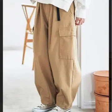 [ Sunny clouds ] 안감 플리스 부카팬 L 베이지 카고