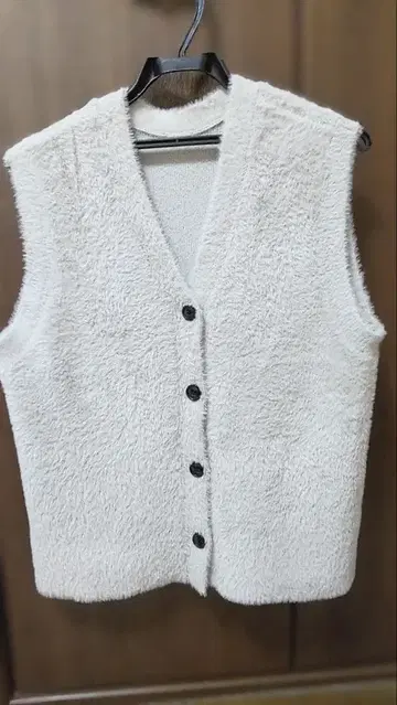 unfilo 나일론 샤기 가디건 베스트 M 그레이지