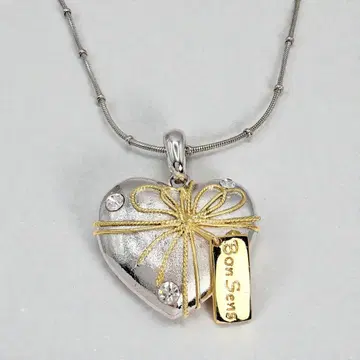 본상스 지르코니아 하트 목걸이 실버