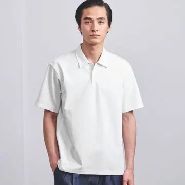 [ 새상품급 ] UNITED ARROWS 화이트 분또 피케 셔츠