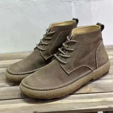 브라운 가죽 처카 부츠