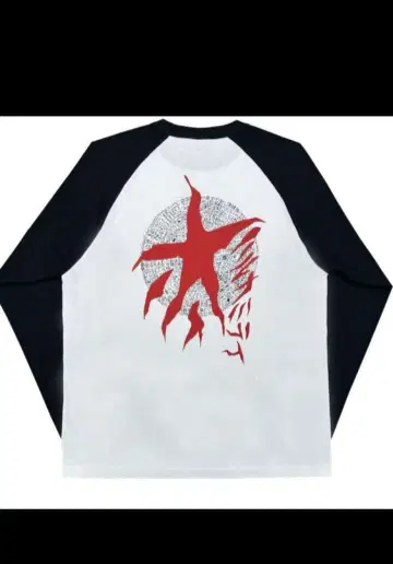 하루카미라이 빨간별 래글런 롱T셔츠/롱T L 사이즈