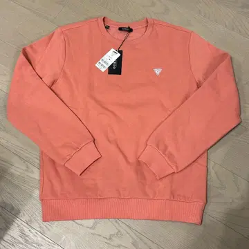 [새상품] GUESS 속기모 트레이닝복 맨투맨 남성용 L 살몬 핑크