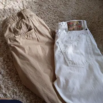 D&G 치노 팬츠 베이지 데미지 진 세트