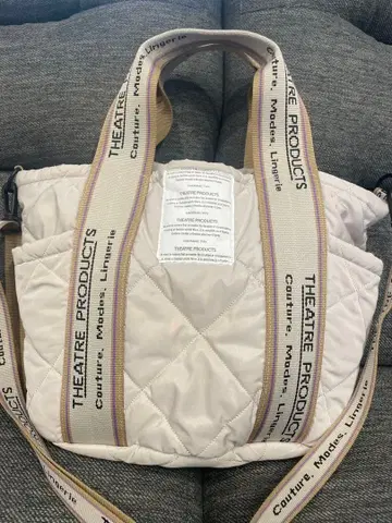 THEATRE PRODUCTS 자카드 테이프 퀼팅 버킷 토트