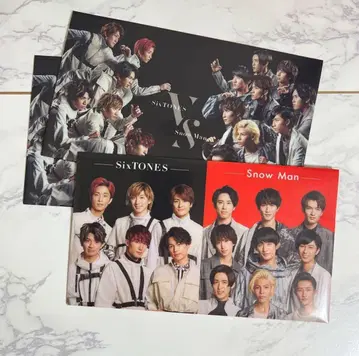 SnowMan SixTONES 세븐일레븐 콜라보 클리어 파일 3장 세트