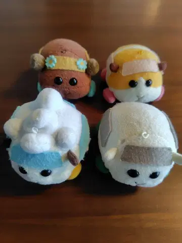 모루카 봉제 인형 4체 초코, 시로모, 감자, 애비