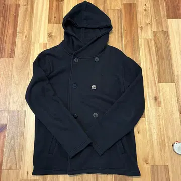 BEAMS 피 코트 더플 코트 후드 부착 남성용 가을/겨울 코튼