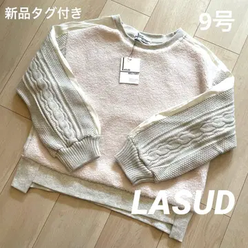 택 포함 새상품 LASUD 이소재 도킹 니트 풀오버 복슬복슬