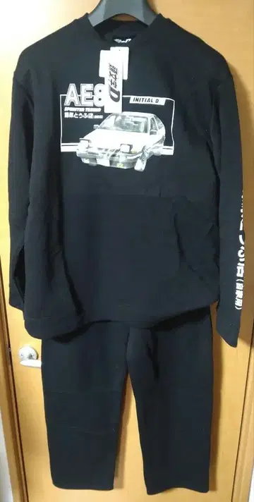 [ 미사용 새상품 ] 이니셜D 맨투맨 상하의 L (86)