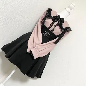 MARS 마즈 BLACK x PINK 코디 세트 양산형 지뢰계