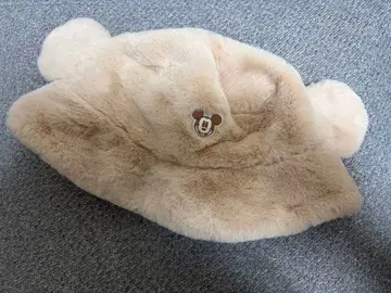 미키마우스 귀도리 모자 베이지