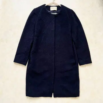 유나이티드 애로우즈 샤기 노카라 코트 알파카 울