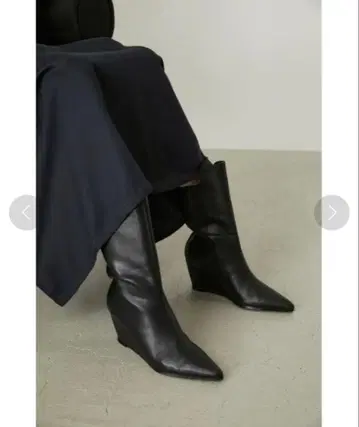 RIM.ARK Curved line pointed boots 37