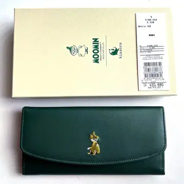 [새상품] kissora 키소라 무민 스너프킨 가르송 장지갑 그린