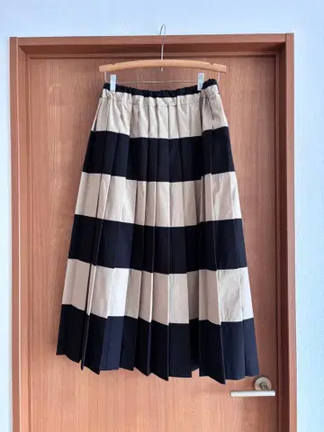 FRAPBOIS 스트라이프 플리츠 스커트