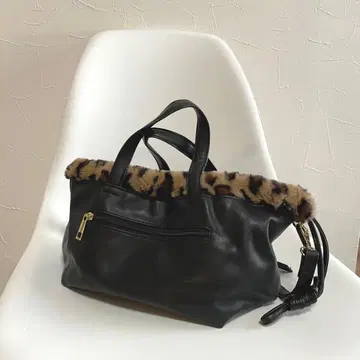 리버서블 레오파드 퍼 인조 가죽 복조리 백 2way