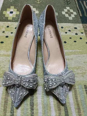 리본 스틸레토 펌프스 실버 24.0cm 실버