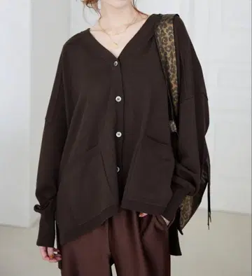 [ 새상품급 ] SLOBE IENA 브라운 니트 가디건