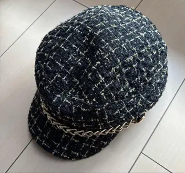 헌팅캡 여성용 멋스러운 체인 트위드 레트로 플랫햇