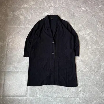 니트 자켓 블랙 테일러드 미들 기장 리브