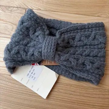 미사용 새상품 HIGHLAND 2000 그레이 케이블 짜임 헤어밴드