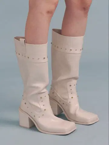 hth x jouetie 웨스턴 스터드 롱 부츠