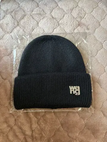 블랙 니트 모자 wang