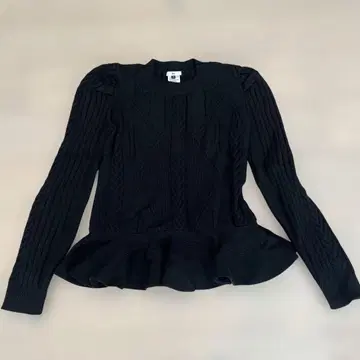 더블 스탠다드 클로징 Sov. 밑단 프릴 니트, 두꺼운 원단 니트,