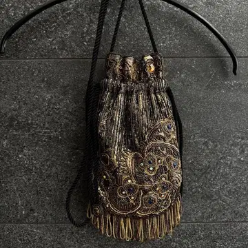 빈티지 비즈 복조리 숄더백 고급 레트로 앤티크