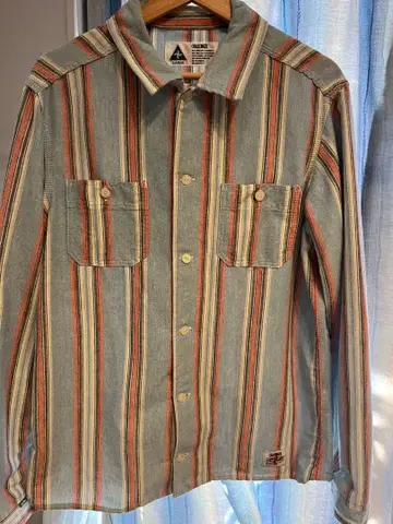 CHALLENGER 스트라이프 패턴 긴팔 셔츠 L