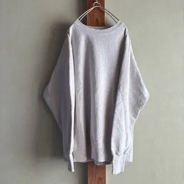 리버스 위브 오버 사이즈 맨투맨 트레이닝복 라이트 그레이 무지